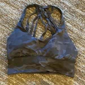 Lululemon Black Camo Sports Bra